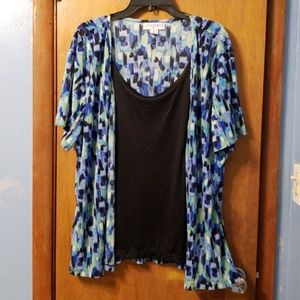 One piece short sleeve dress blouse